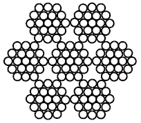 трос авиационный конструкции 6x19 (1+6+12) +1x19 (1+6+12)